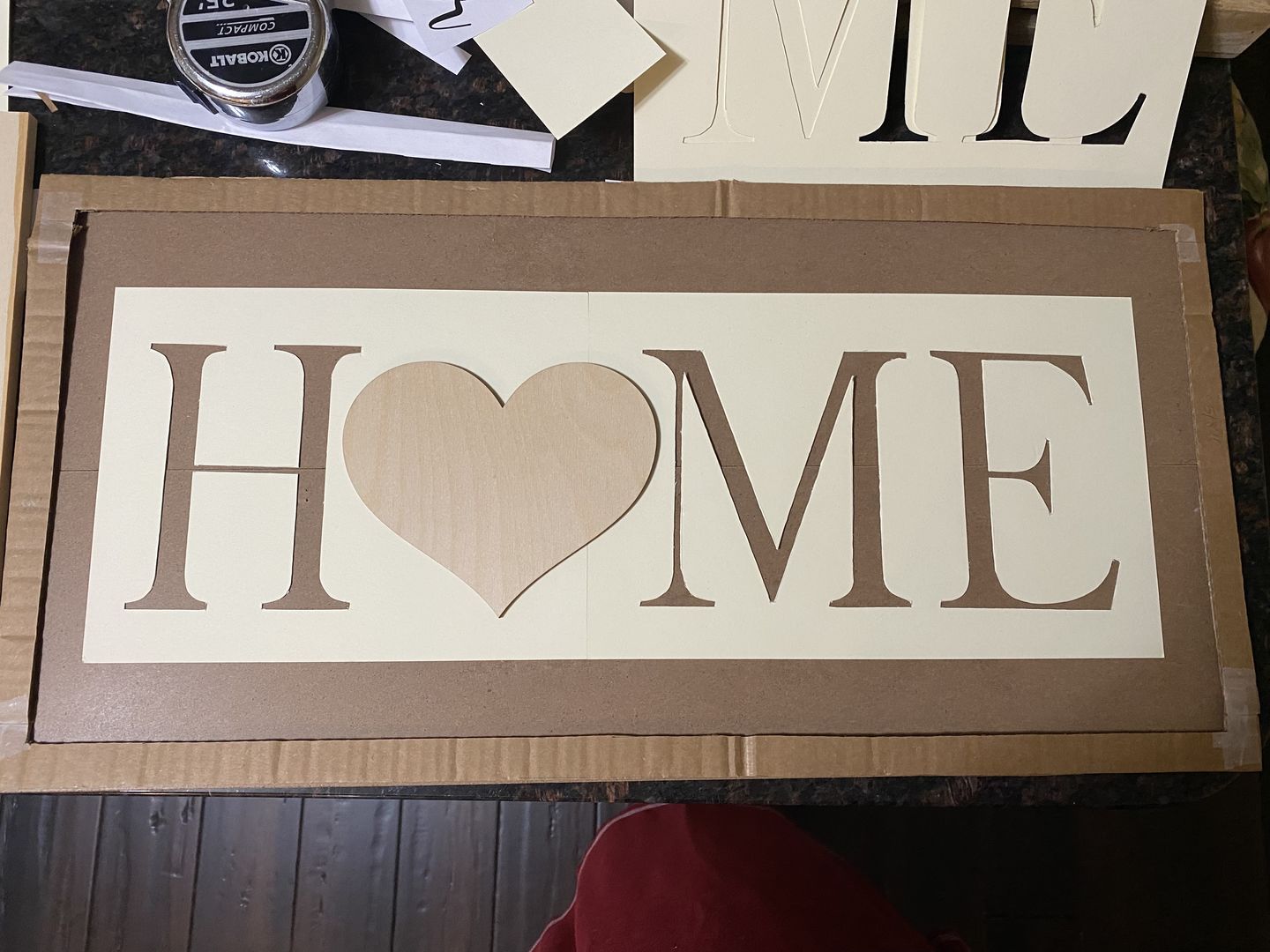 Customer photo review of Unfinished Wood Round Classic Heart Shape up to 24" DIY Valentines Day Wedding Shower