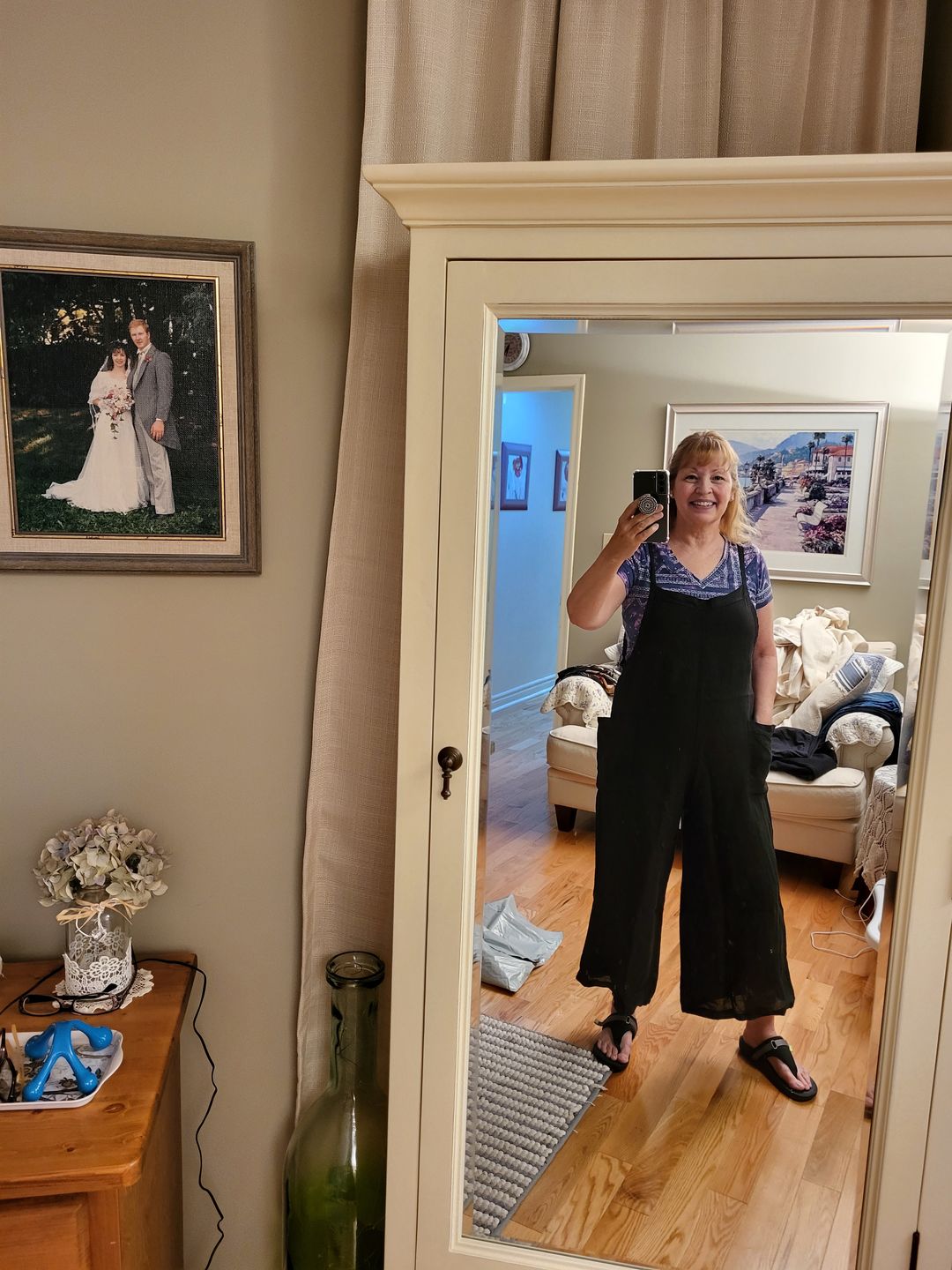 Customer photo review of Lighter Days Linen Jumpsuit (Black)