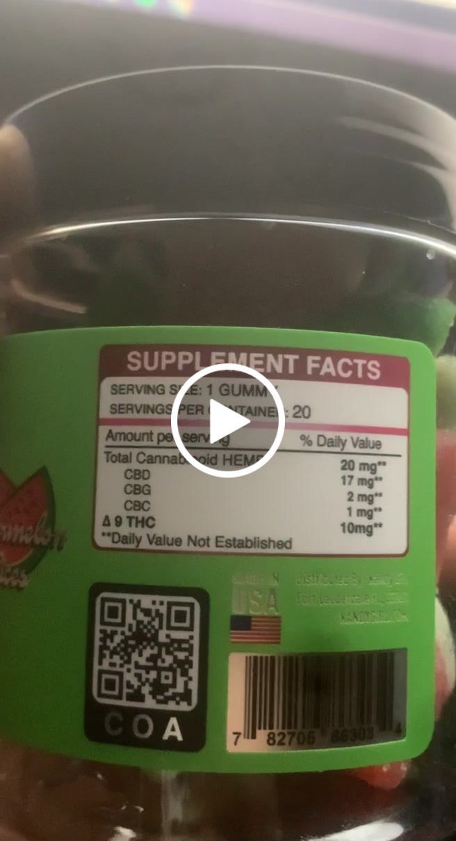 Customer video review of Delta 9 THC Gummy Vegan 6 Bottle Bundle (Strawberry + Grape) (1800mg THC Total)