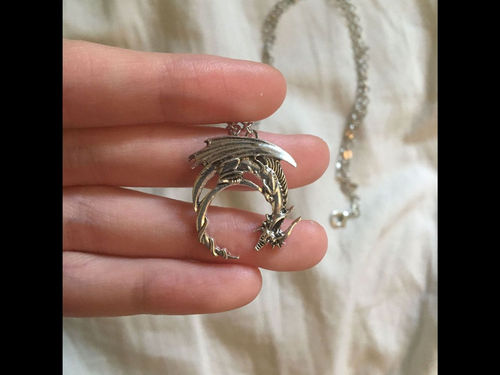 Customer photo review of FREE Today: Mysterious Luck Dragon Necklace
