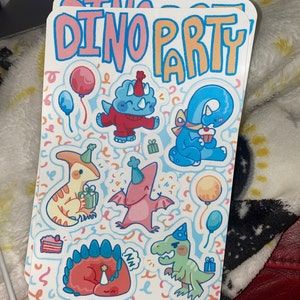 Customer photo review of Dino Party Sticker Sheet