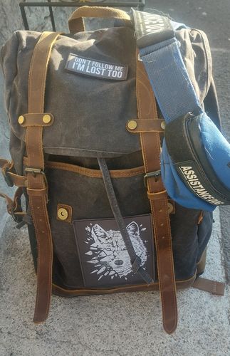 Customer photo review of Rucksack mit Patch (🌲)