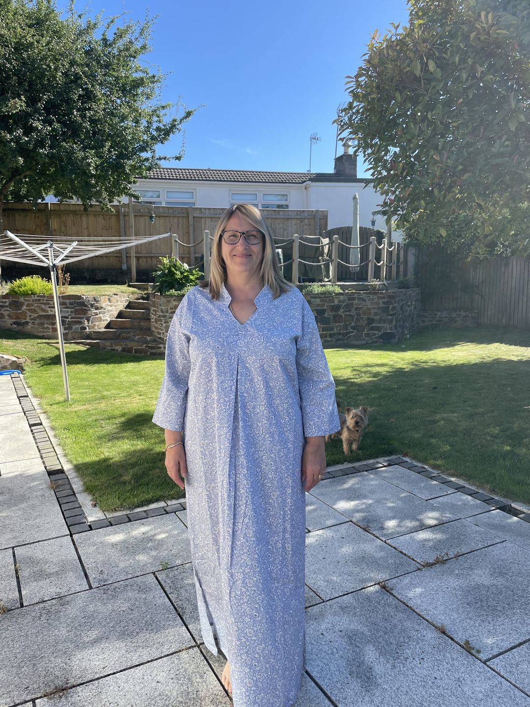 Customer photo review of Elegant Floral Rose & Hubble Cotton Poplin Fabric