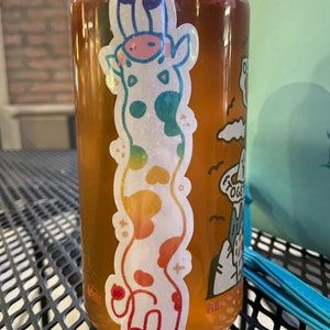 Customer photo review of MORE Sparkly Long Cow Stickers!