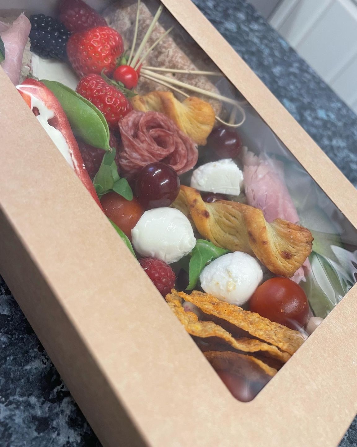 Customer photo review of Premium Cardboard Takeaway Boxes With Cellulose Clear Window Lid