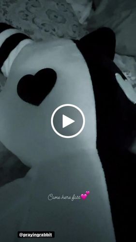 Customer video review of Rabbit Plushie 20" (BLACK/WHITE)