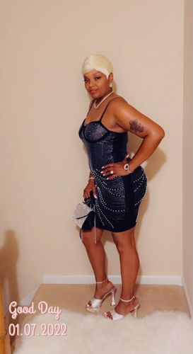 Customer photo review of Rhinestones Party Mini Dress