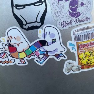 Customer photo review of Teeth Pills Stickers!