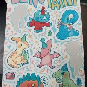 Customer photo review of Dino Party Sticker Sheet