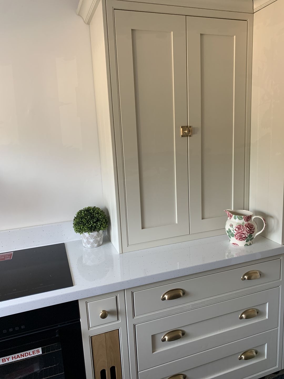 Customer photo review of Classic Brushed Satin Brass Cupboard Handles