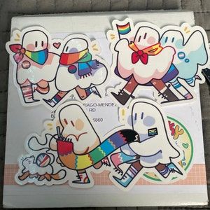 Customer photo review of Pride Parade Ghost Stickers!