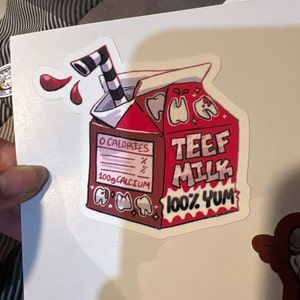Customer photo review of Milk Carton Sticker Set!