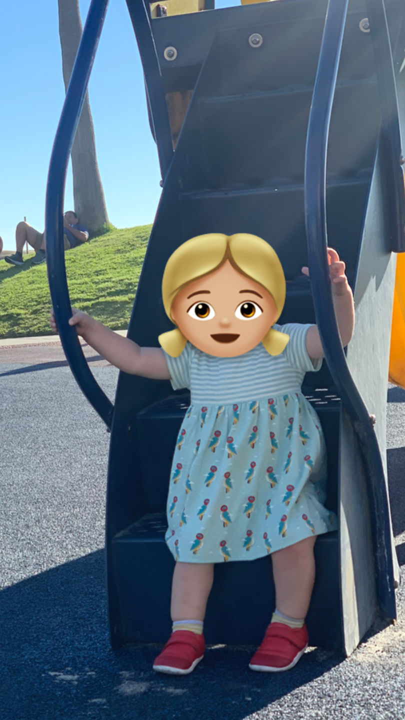 Customer photo review of Little Woodpecker Interlock Easy Peasy Dress