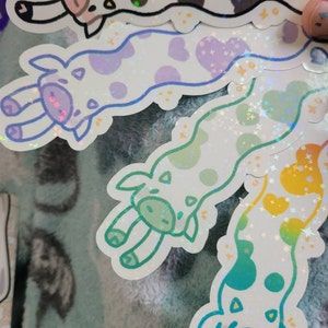 Customer photo review of MORE Sparkly Long Cow Stickers!