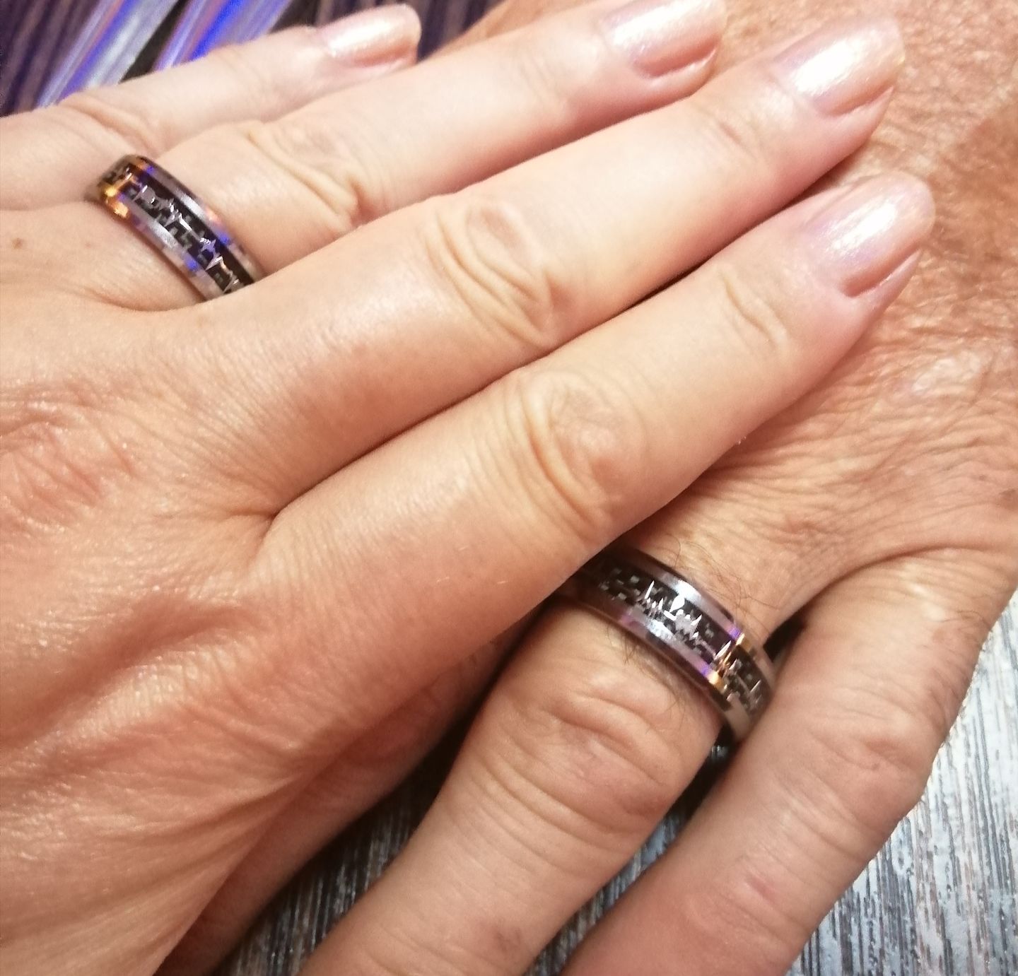 Customer photo review of The Loving Heartbeat Wonder Ring Set