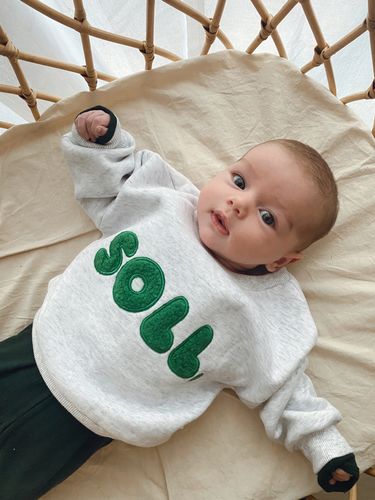 Customer photo review of Wooley Soll Jumper - Grey/Green