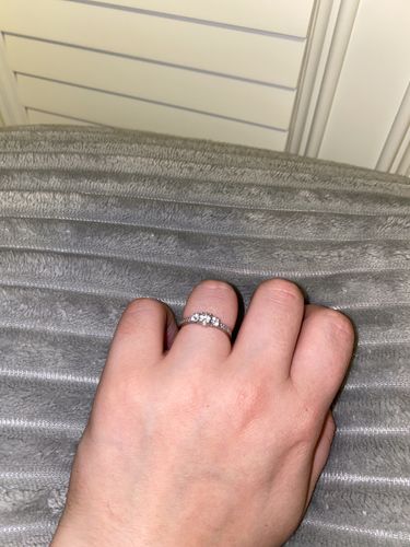 Customer photo review of 3-Stone 0.25ct CZ Ring in Sterling Silver