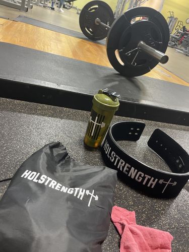 Customer photo review of HolStrength 10MM Lever Suede Belt