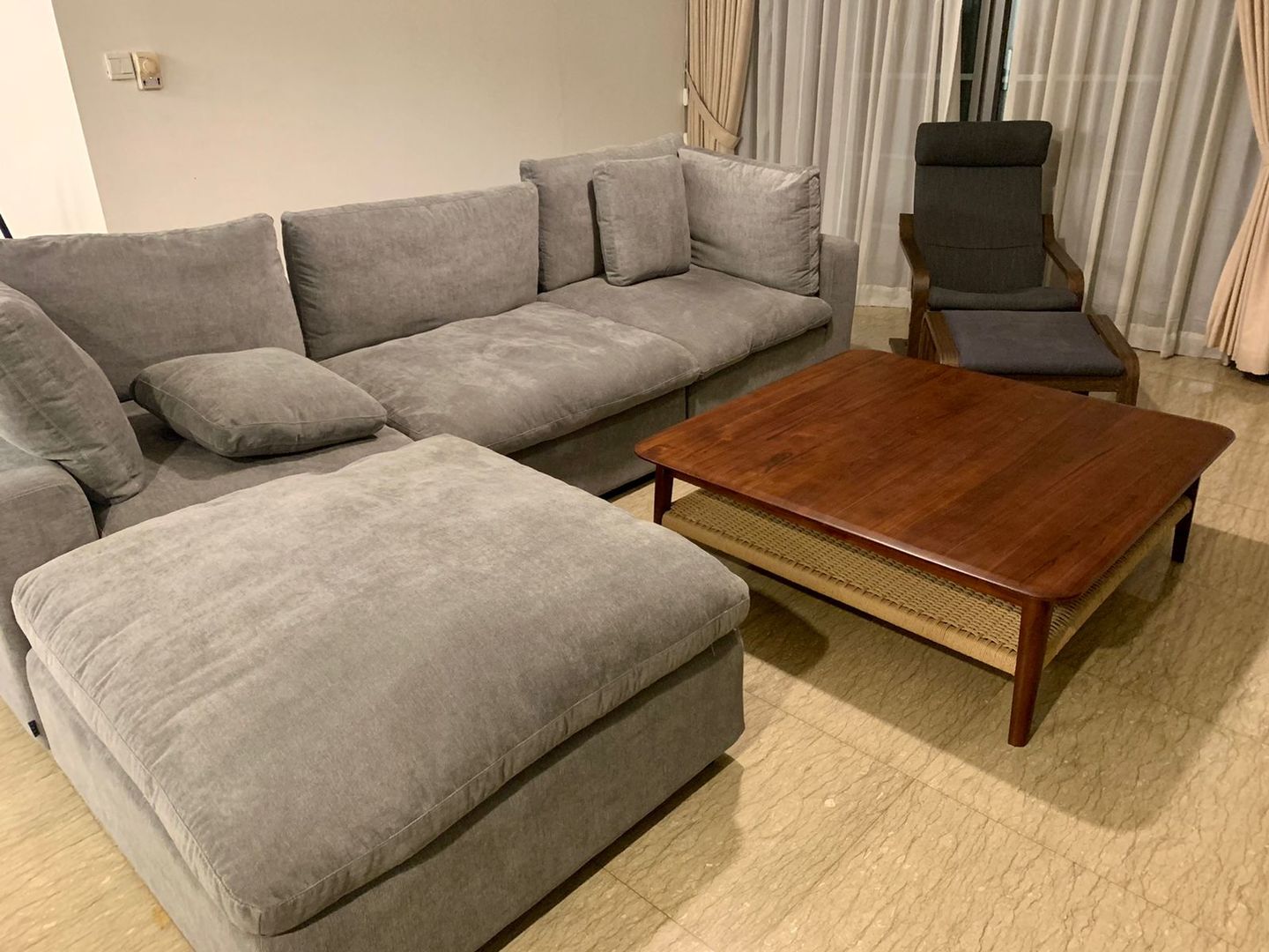 Customer photo review of Square Coffee Table in Premium Teak & Loom