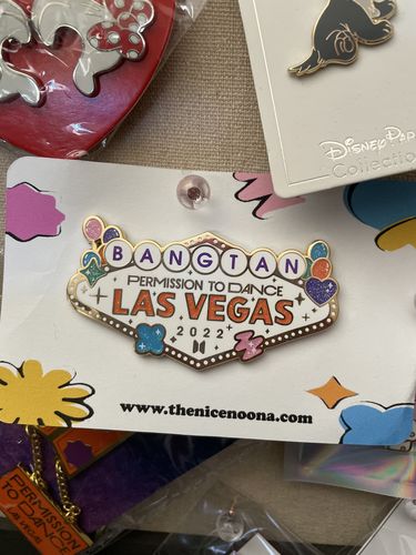 Customer photo review of (PREORDER) BTS Permission to Dance Vegas Concert Enamel Pins