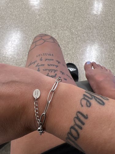 Customer photo review of Paperclip Bracelet - Silver