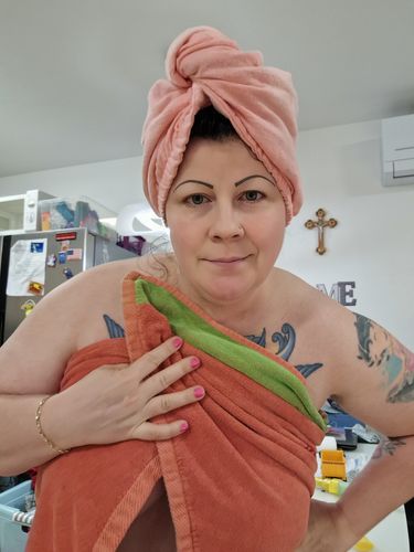 Customer photo review of BASIC TURBAN PINK