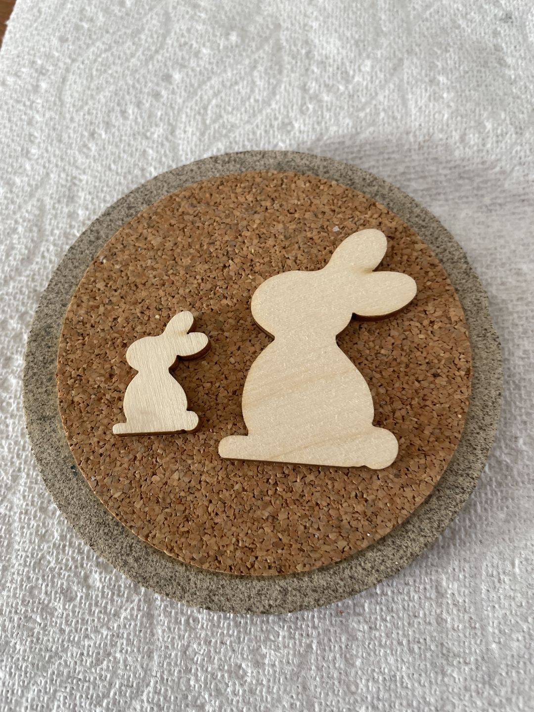 Customer photo review of Unfinished Wood Easter Bunny Shape - Craft - up to 36" DIY