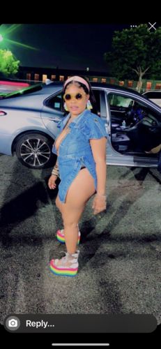 Customer photo review of Denim Unique Button Design High Split Mini Dress