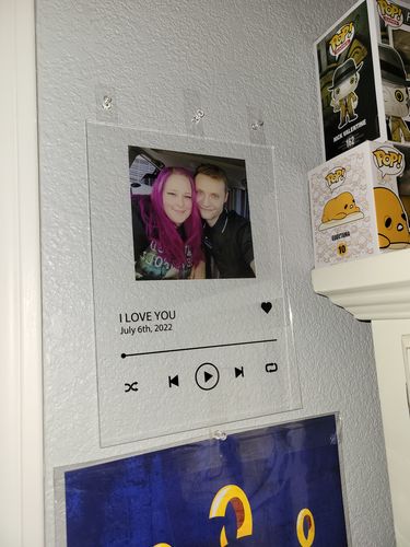 Customer photo review of Custom Song Plaque - The Best Anniversary Gift for Couples