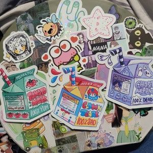 Customer photo review of Milk Carton Sticker Set!