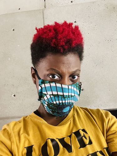 Customer photo review of PACK OF 6 ADULT REUSABLE FACE MASK