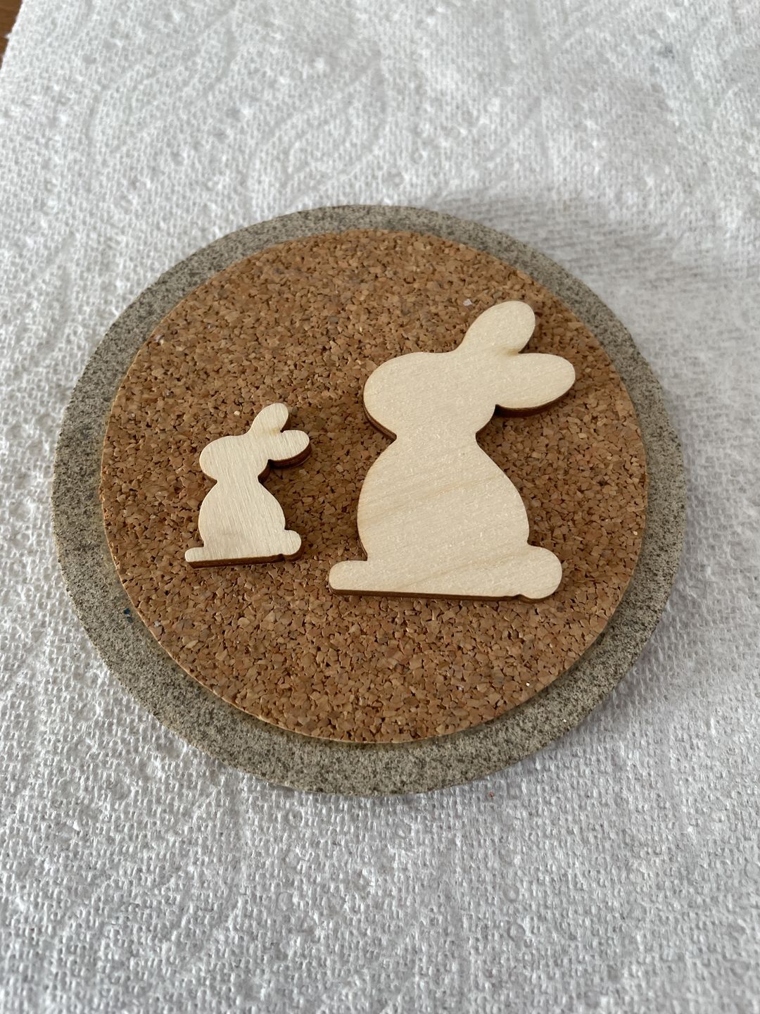 Customer photo review of Unfinished Wood Easter Bunny Shape - Craft - up to 36" DIY