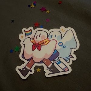Customer photo review of Pride Parade Ghost Stickers!