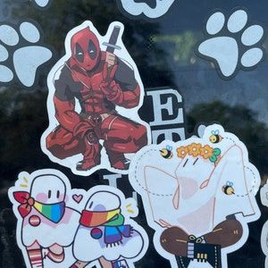 Customer photo review of Pride Parade Ghost Stickers!