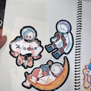 Customer photo review of Cute Space Ghost Stickers! : V5