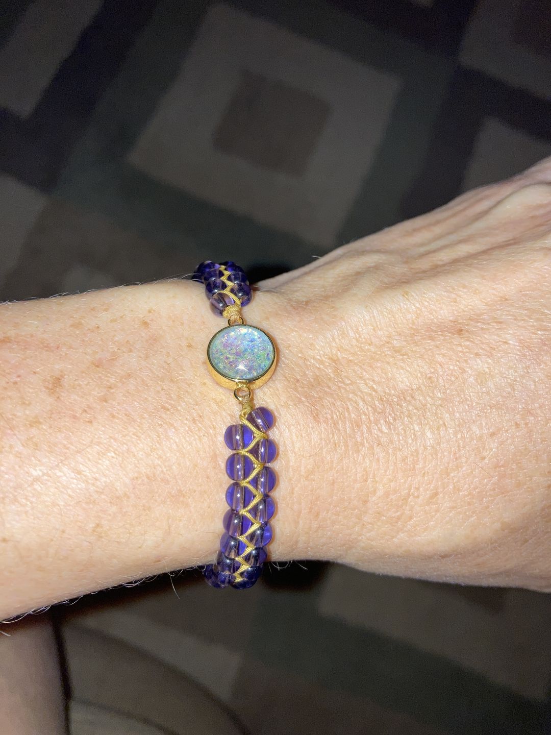 Customer photo review of Intense Amethyst Healing Bracelet