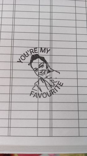 Customer photo review of Self-Inking Face Stamp