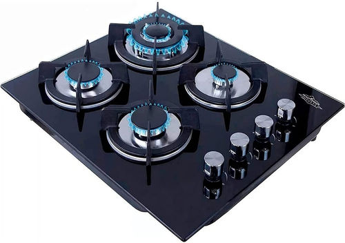 Customer photo review of Parrilla de Gas Empotrable de Cristal Templado 4 Quemadores