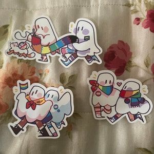 Customer photo review of Pride Parade Ghost Stickers!