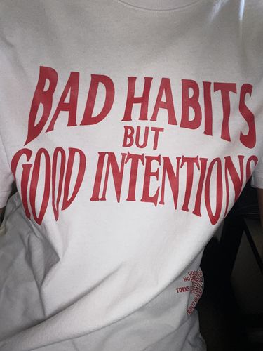 Customer photo review of Nav x Vlone Good Intentions Tee