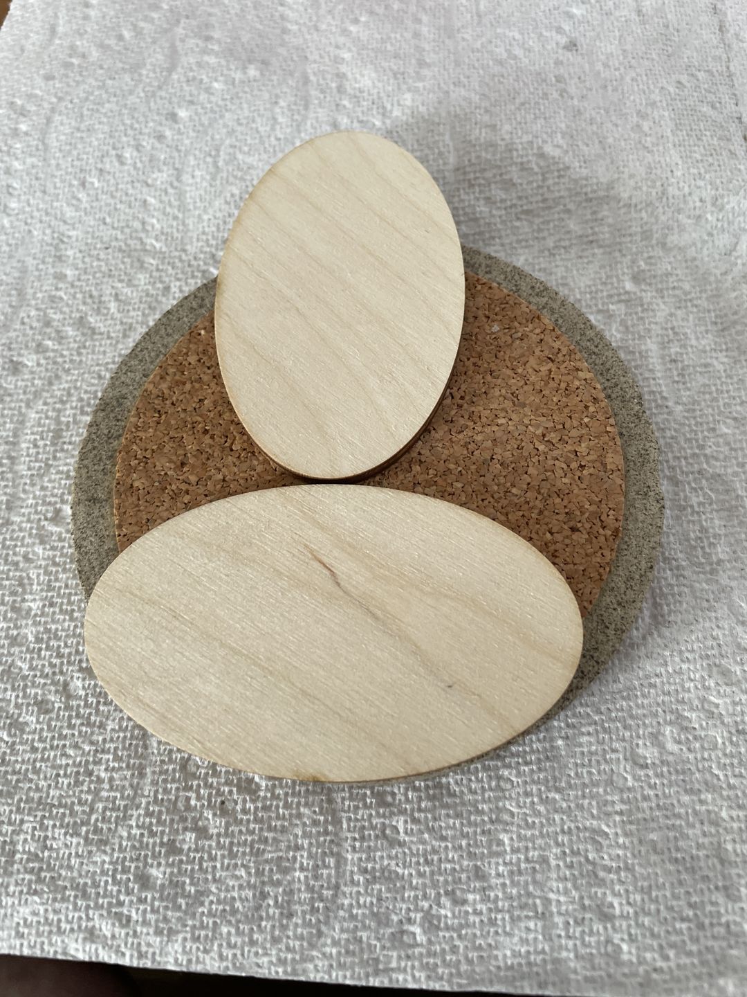 Customer photo review of Unfinished Wood Oval Shape - Craft - up to 24" DIY
