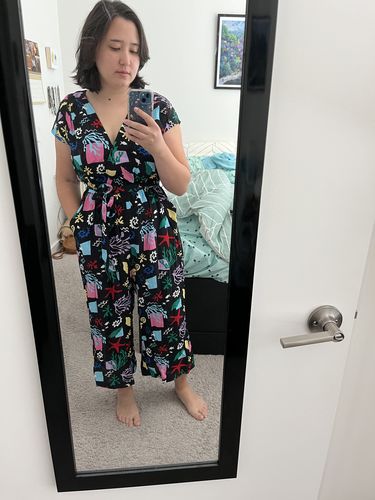 Customer photo review of Sea Life Cora Jumpsuit by Hell Bunny