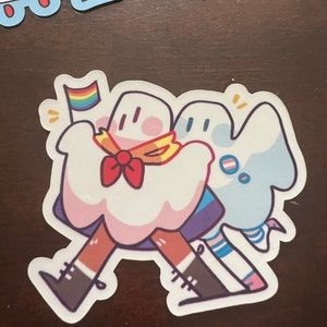 Customer photo review of Pride Parade Ghost Stickers!