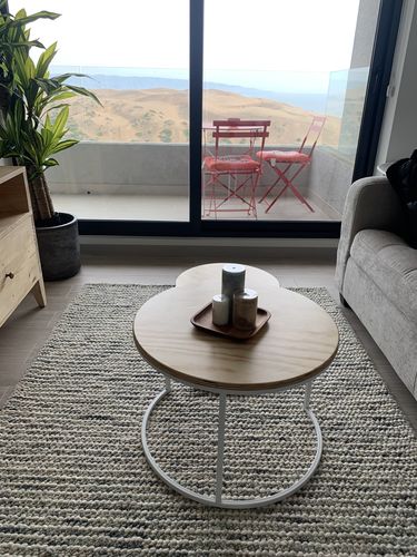 Customer photo review of Mesa de centro circular nido MIMA Blanco