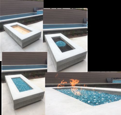 Customer photo review of 1/4" Premium Fire Glass - 12 Colors - 10lbs - Free Shipping