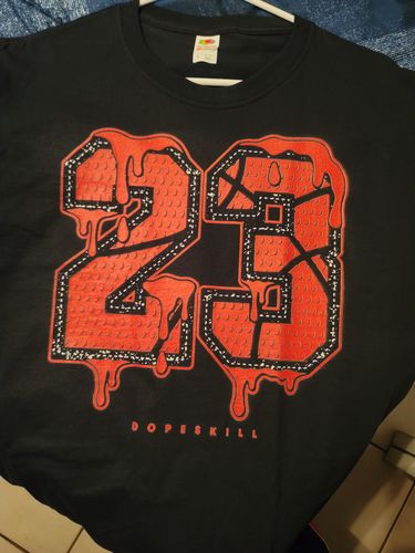 Customer photo review of Number No.23 Unisex Shirt Match Jordan 14 Low Red Lipstick