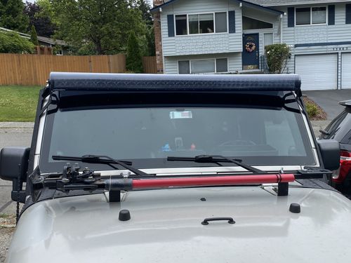 Customer photo review of ***USED*** Aerolidz Dual Row Smoked Light Bar Cover - 50” 52” LED Silencer