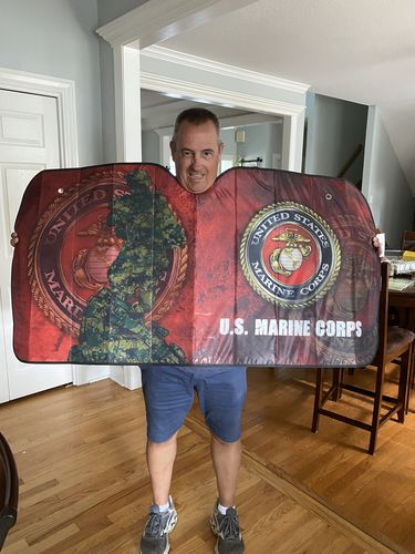 Customer photo review of United States Marine Corps Car Sunshade Custom US Military Car Accessories