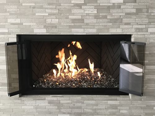 Customer photo review of 1/4" Premium Fire Glass - 12 Colors - 10lbs - Free Shipping