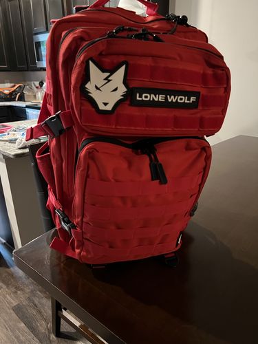 Customer photo review of Gen 2 Red 45L Backpack